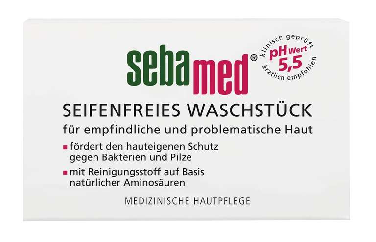 sebamed Seifenfreies Waschstück 150 Gr (1,36€ möglich) (Prime Spar-Abo)
