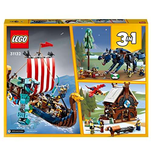 [PRIME] Lego 31132 Creator 3 in 1 Wikingerschiff mit Midgardschlange