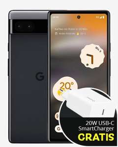 Vodafone Netz: Google Pixel 6a schwarz & 20W Smart Charger im Otelo Allnet/SMS Flat 20GB LTE für 19,99€/Monat, 1€ ZZG, 0€ AG, 10€ RNM