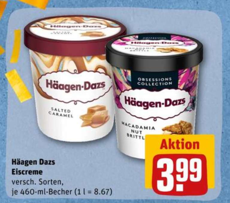 [REWE] Häagen-Dazs Eiscreme 460ml für 3,99€