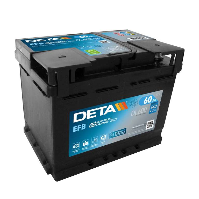 DETA DL600 Start-Stop EFB 12V 60Ah 640A Autobatterie 69,41€ + Pfand / 12V 95Ah 850A AGM für 109,03 + Pfand (online-batt./autobatterie-mark