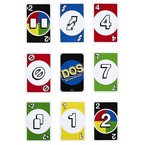 DOS Zweite Edition: Familienkartenspiel mit neuen Regeln, UNO Karten für 5,99€ (Prime)