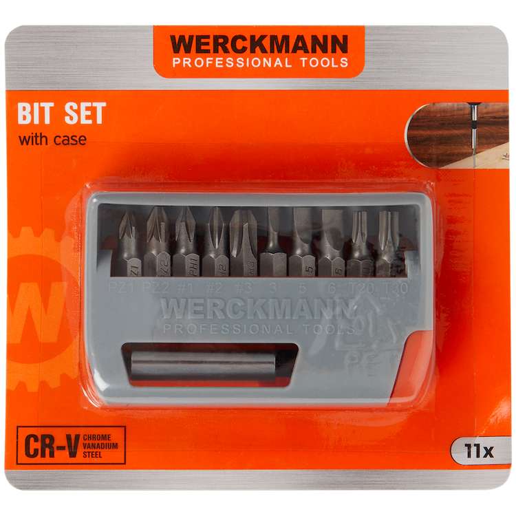 [Action] Werckmann Werkzeuge Bitset - Präzisionszange - Bohrer-Set - Sägensatz - Torx- oder Inbusschlüsselsatz - Maßband - Schutzbrille