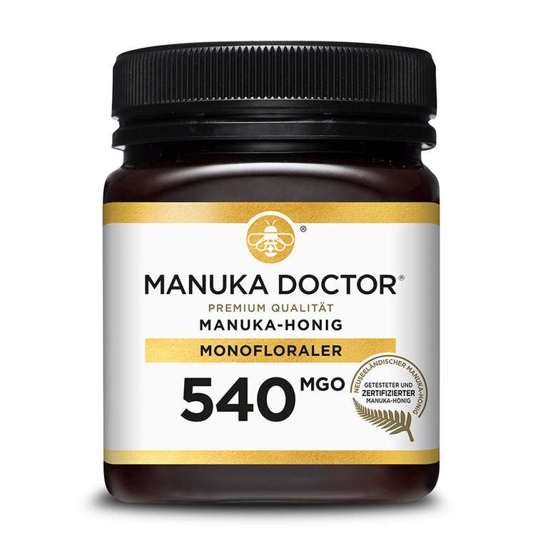 Manuka Doctor 540 MGO Manuka-Honig 250g (Hilft gegen akuten Reichtum)