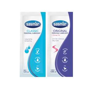 SASMAR Gleitgel Produktprobe kostenlos / gratis / Freebie / Sorte Classic und Silicone Lubricant / für Sextoys / Sex / Vaginal & Anal