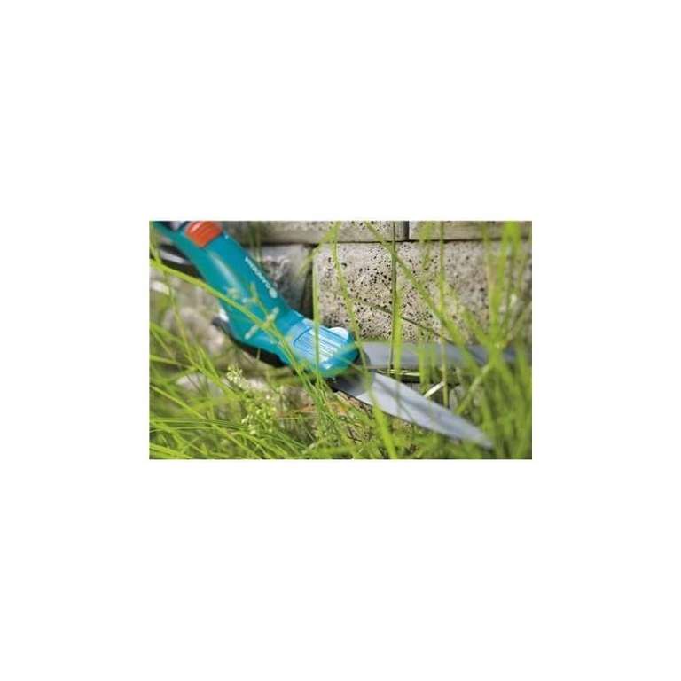 Gardena Comfort Grasschere: Hochwertige Schere, Wellenschliff-Schneidmesser, antihaftbeschichtet, Gleitstufe, konstante Schnitthöhe, PRIME