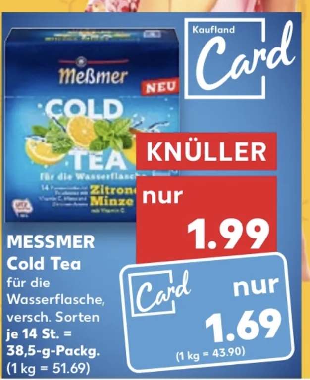 [Kaufland] mit Kauflandcard, Meßmer Cold Tea