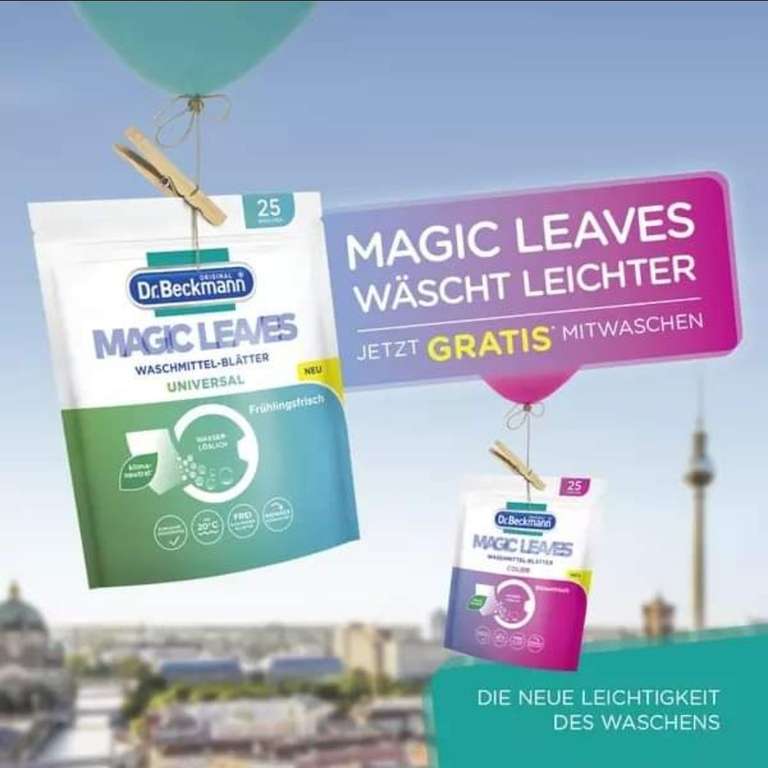 [GZG] Dr. Beckmann Magic Leaves Waschmittel-Blätter gratis testen
