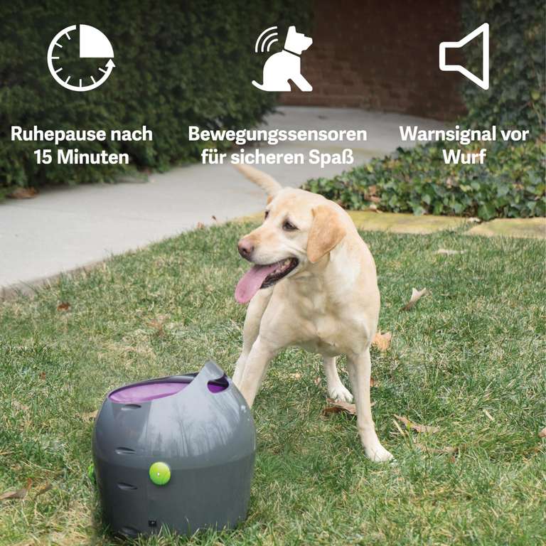 [Prime] PetSafe Automatisches Hundespielzeug, interaktiver Tennisballwerfer für Hunde (wasserfest, 9 Entfernungs-/ & 6 Winkeleinstellungen)