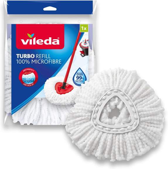 für | geeignet Vileda Turbo mydealz Easy Schleudermopp-Bodenwischer Wring (Prime) Classic x Clean alle Ersatzmoppkopf, & 3 Vileda