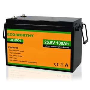 Eco-Worthy LifePo4 Batterie 24v 100 Ah