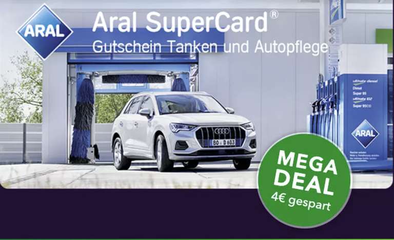 Aral Supercard (Groupon) im Wert von 50€ für 46€ kaufen
