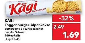 Kägi Toggenburger Alpenkekse für 0,69€ durch 1€ Coupon & Angebot im Kaufland