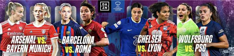 UEFA Frauen Champions League - Viertelfinale Rückspiele - free LIVESTREAM - 18:45:Barça vs. Roma & 20:00: Arsenal vs. Bayern