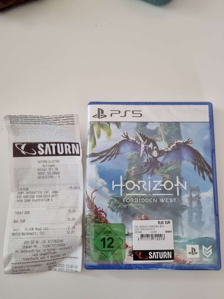 [Lokal Solingen] Horizon Forbidden West (PS5) für 15€