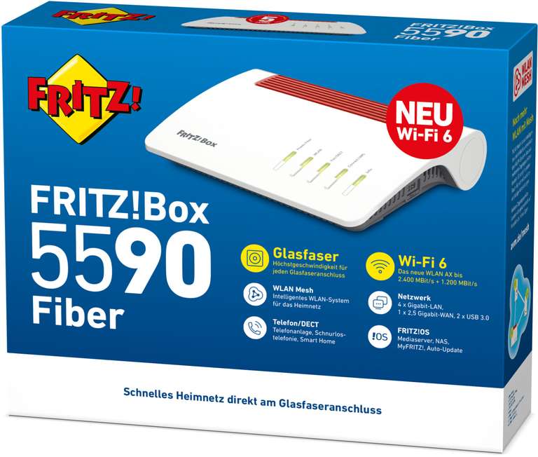 AVM FRITZ!Repeater 3000 AX Wi-Fi 6 für 139€ | FRITZ!Box 4060 (Wi-Fi 6) 189€ | 5530 Fiber 149€ | 5590 Fiber 222€ | FRITZ!Repeater 1200 AX 69€
