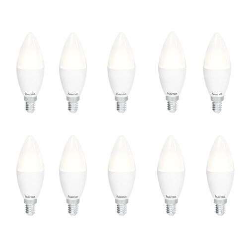 10x HAMA WiFi-LED-Lampe, E14, 5,5W, Weiß, dimmbar