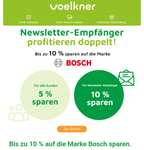 Voelkner 5% für alle Kunden und bis zu 10% Newsletter Empfänger auf die Marke Bosch sparen bis 28.04