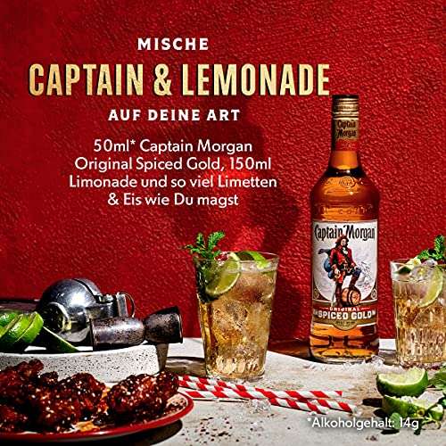 (Sparabo) Captain Morgan Original Spiced Gold | Blended Rum | Karibischer Geschmack | 35% vol | 1000ml Einzelflasche |