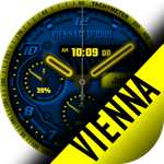 (Google Play Store) Dark Black Yellow Blue VS07 (WearOS Watchface, hybrid)