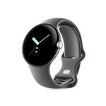 Google Pixel Watch – mit Aktivitätsaufzeichnung – Smartwatch mit Herzfrequenz-Tracker – Edelstahlgehäuse in Polished Silver Wifi