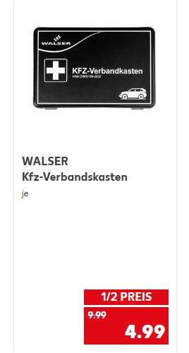 Walser KFZ-Verbandkasten nach DIN 13164-2014 für 4,99 Euro [Kaufland]