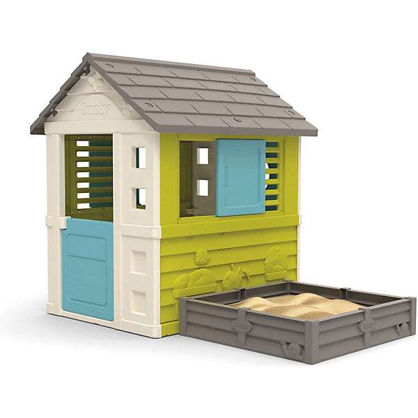 Smoby Outdoor | Garten-Spielhaus Square Haus mit Sandkasten und Pflanzenbeet (2-5 Jahre)