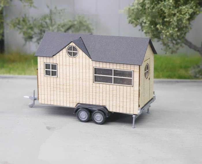 Tiny House Bausatz Aufbau Modellbau 1:87