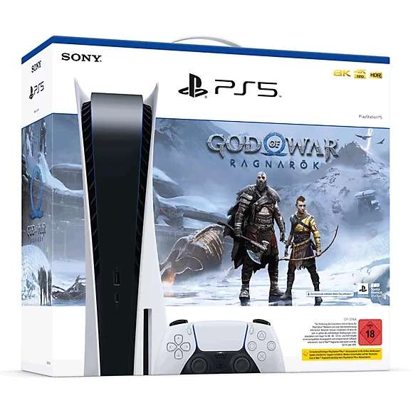 Sony PlayStation 5 - Disk Edition + God of War Ragnarök (Voucher)