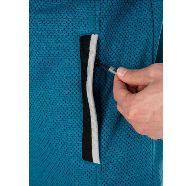 Linea Primero - Jaquard Strickfleece Jacke - Holger in Schwarz oder Blau | Größe S - XXXL | schnell trocknend | Stehkragen