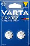 VARTA Batterien Knopfzelle CR2032, 2 Stück, Lithium Coin, 3V, kindersichere Verpackung, für elektronische Kleingeräte [Prime Spar-Abo]