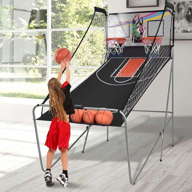 [ Ebay ] COSTWAY Basketball Automat | Basketballspiel | Elektronischer Score inkl. 4 Bällen | klappbar