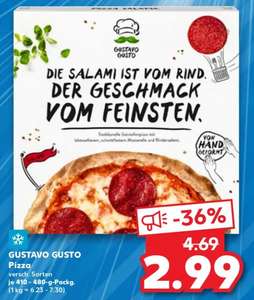 Gustavo Gusto Pizza verschiedene Sorten je 410 - 480g Packung für 2,99€ [Lokal Limburg an der Lahn]