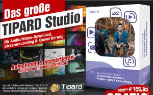 [pearl] TIPARD Studio 2022 f. A/V-Download, Aufnahme & Konvertierung mit 5 Vollversionen