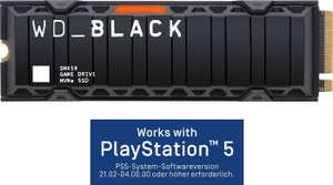 [media markt] Western Digital WD_BLACK SN850 NVMe SSD 1TB, M.2, Kühlkörper für 116,81€ / 2TB für 226,05€