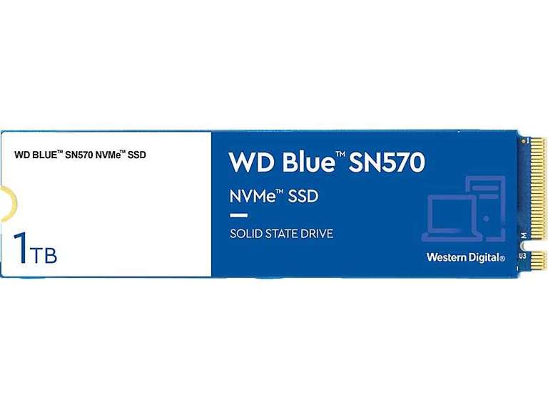 [Mindfactory] WD SN570 NVMe WDS100T3B0C 3.0 x4 (NVMe) 3D-NAND TLC Speicher, 1 TB SSD PCI Express, intern | über mindstar
