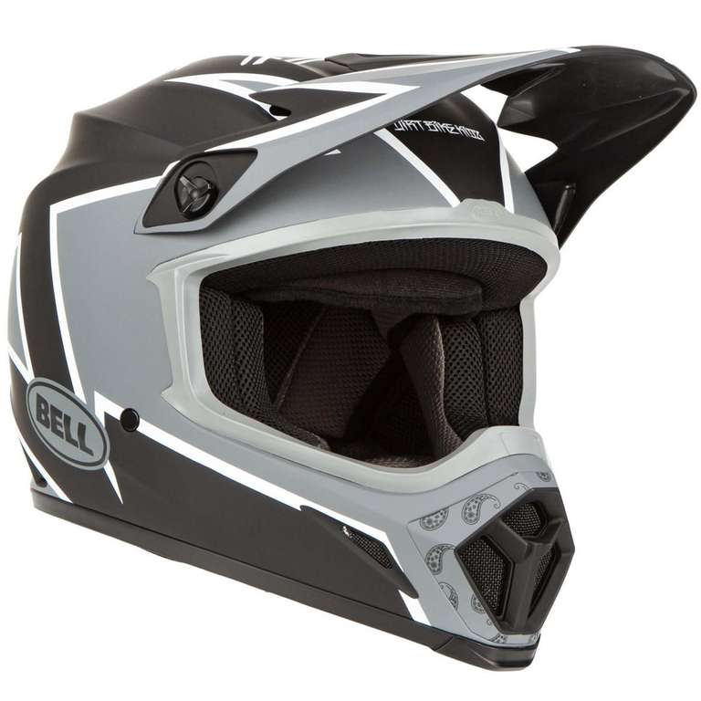 Bell Motocross-Helm MX-9 MIPS, Größen S,M,L,XL, Farbe Matt Schwarz/Grau/Weiß für 119,99€