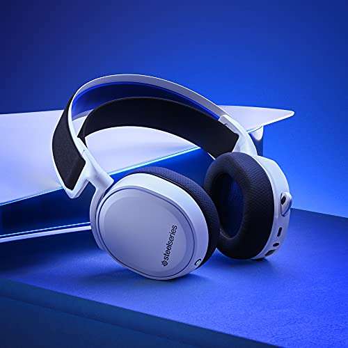 Kopfhörer mit Mikrofon SteelSeries Arctis 7P+ Schwarz Blau Weiß Gaming Bluetooth/Wireless
