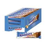 Knoppers NussRiegel – 24 x 40g – Schokoriegel mit Milch- und Nugatcreme, Haselnüssen, Karamell und Vollmilchschokolade (Prime)
