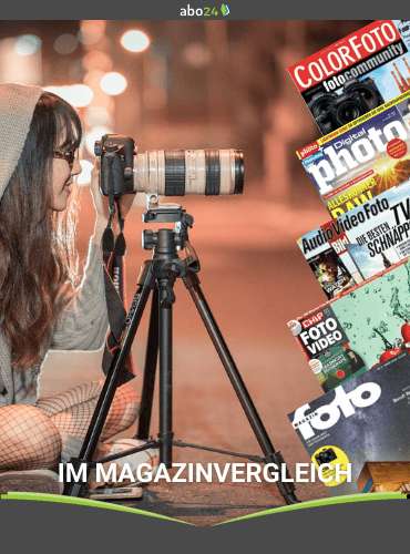 5 Fotomagazine im Abo mit bis zu 40 % Rabatt & Prämien, z.B. Chip FotoVideo für 62,35 € // Colorfoto, FotoMagazin, DigitalPhoto, AVF Bild