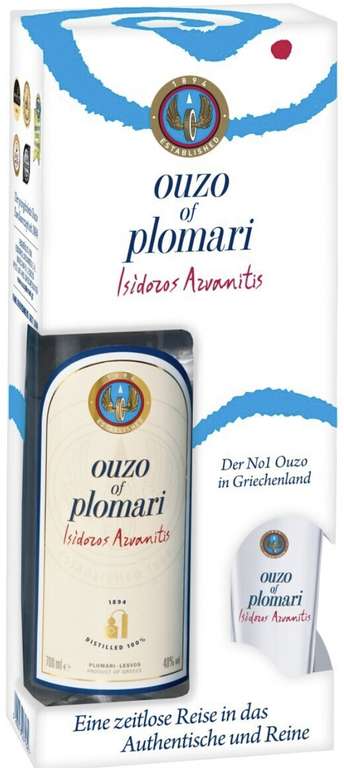 Ouzo of Plomari mit Glas [Aldi Süd] - Try some Ouzo instead!