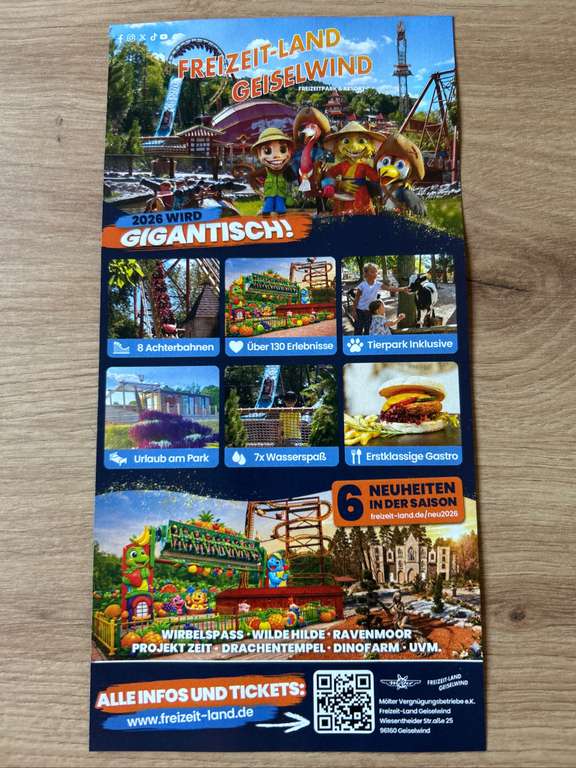 Freizeitland Geiselwind Couponheft – 3 für 2 inkl. zweiter Besuch