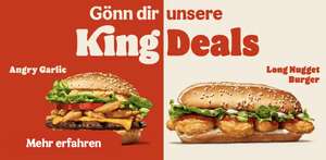 Angry Garlic Burger für 1,99€ o. Long Nugget Burger für 2,49€ [Burger King]