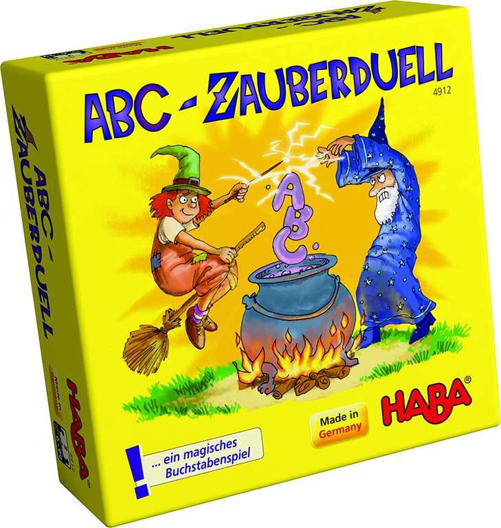 [KULTCLUB] HABA Kinderspiel/Gesellschaftsspiel/Lernspiel ABC Zauberduell (ab 6 Jahren, Buchstabenlernen, Schulanfänger, Mitbringspiel)