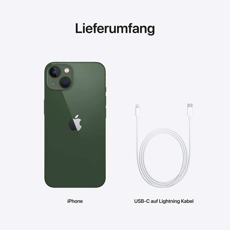 [Gebraucht wie neu] Apple iPhone 13 4/128GB grün (6.1", 2532x1170, OLED, A15 Bionic, 12MP, 4K60, 3240mAh, Lightning, Qi, IP68, 173g)