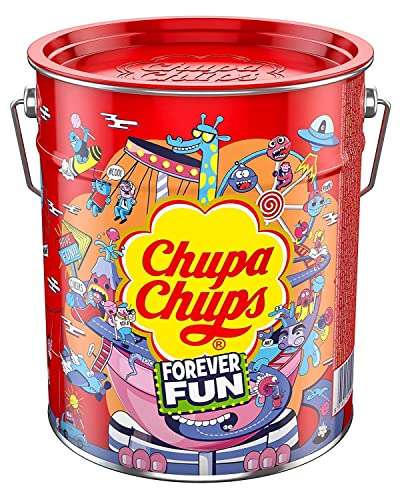 (Prime Spar-Abo) Chupa Chups Best of Lollipop-Eimer, enthält 150 Lutscher in 6 Geschmacksrichtungen