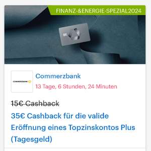 [Commerzbank + Shoop] 35€ Cashback für Eröffnung Topzinskonto Plus (Tagesgeld) 3,25% Zinsen p.a., 6 Monate, bis 10.000.000€; Neukunden