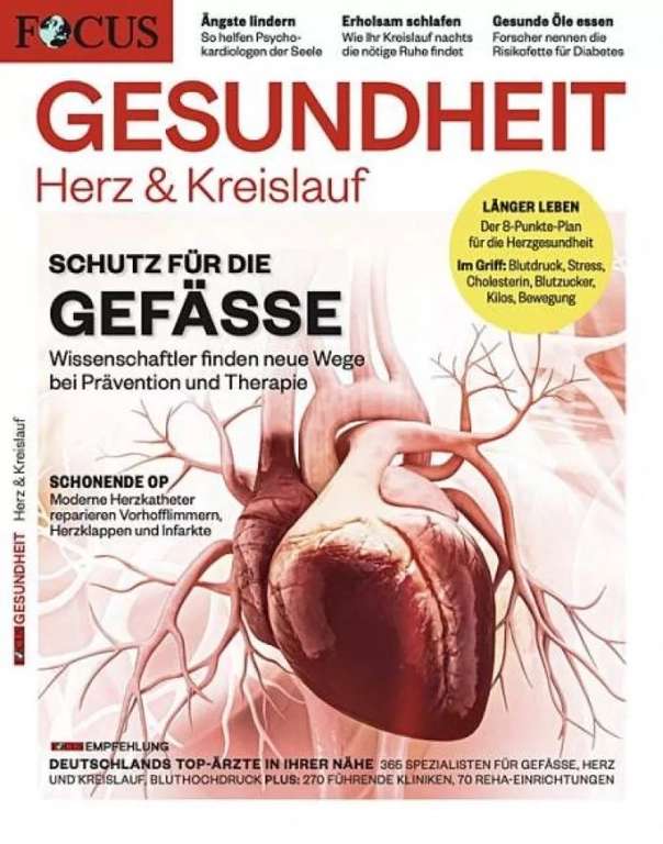 Focus Gesundheit Abo (7 Ausgaben) für 68,80 € mit 50 € BestChoice-Prem. (inkl. Amazon) oder 55 € Zalando-Gutschein