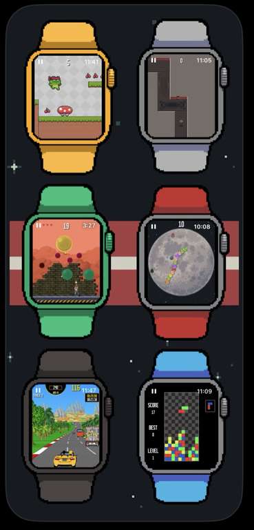 Retro Twist - Mini Watch Games kostenlos für Apple Watch / iPhone / iPad (iOS)