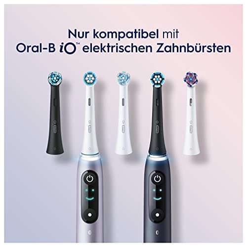 Oral-B iO Sanfte Reinigung Aufsteckbürsten für elektrische Zahnbürste, 6 Stück, Zahnreinigung mit iO Technologie, für Oral-B Zahnbürsten